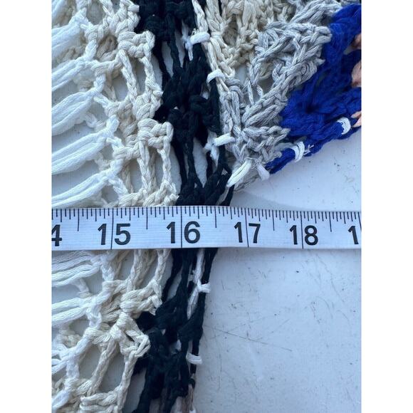 Womens Coquette Crochet Open Knitted Top Size S/M Boho Festival Hippie Earthy - Picture 7 of 13